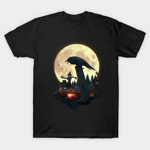 Halloween Theme T-Shirt by chriskar